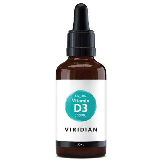 Viridian D3-vitamiini 2000 IU, nestemäinen, vegaaninen, 50 ml. 