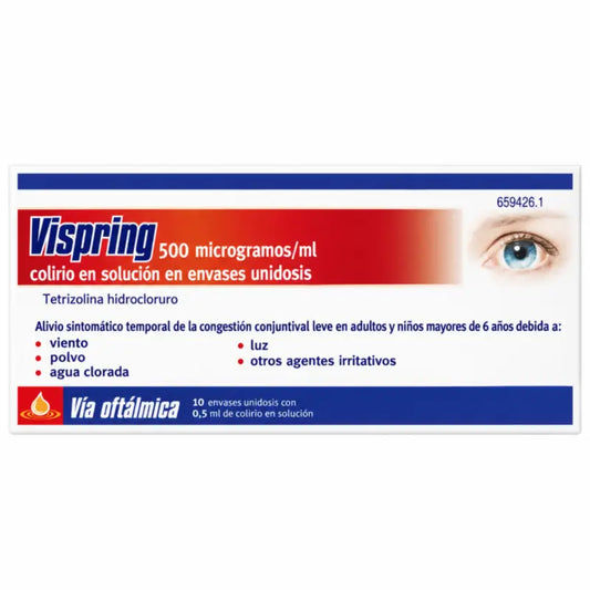 Vispring 0,5 mg/ml silmätipat, liuos, 10 yksiannosampullia