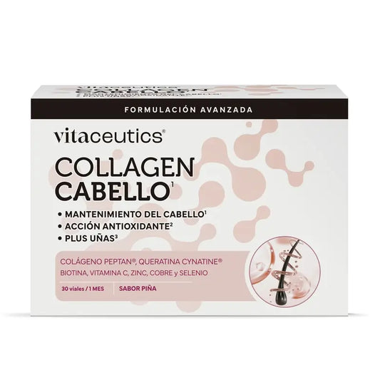 Vitaceutics Collagen Cabello, 30 ampullia
