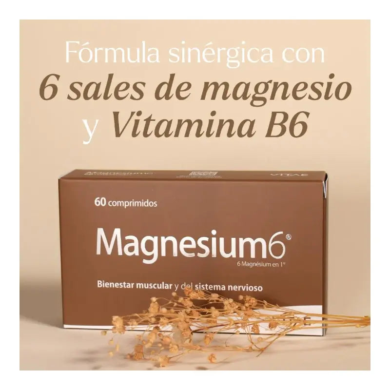 Magnesium6 20 tablettia – Sisältää 6 magnesiumsuolaa, B6-vitamiinia ja tauriinia