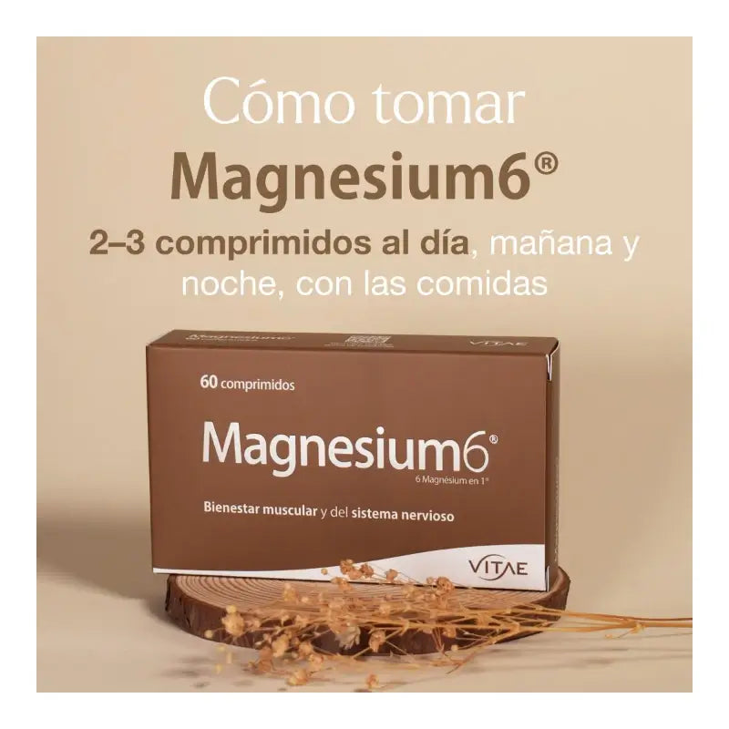 Magnesium6 20 tablettia – Sisältää 6 magnesiumsuolaa, B6-vitamiinia ja tauriinia