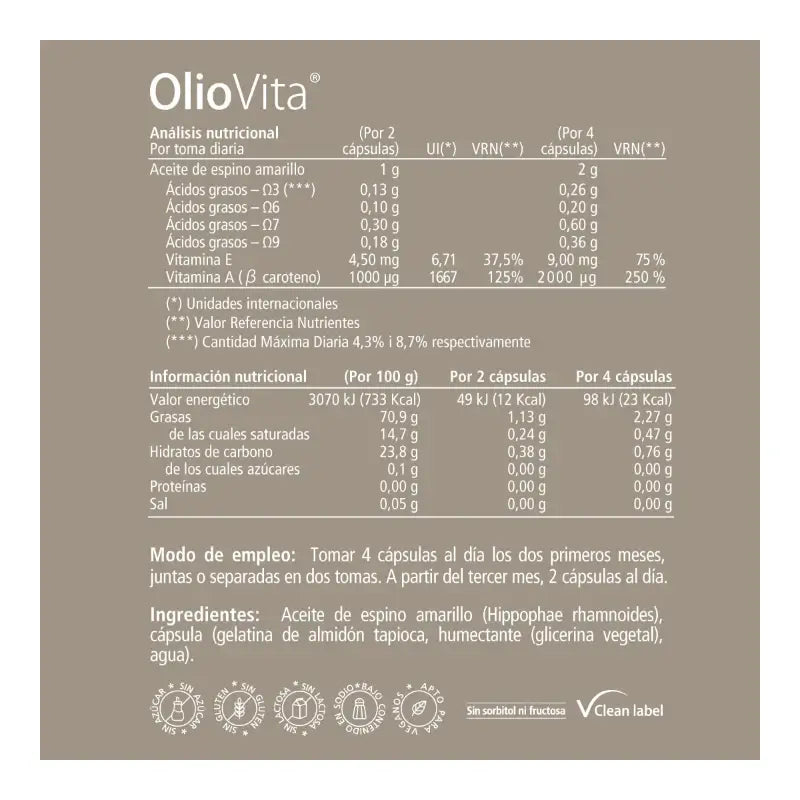 Oliovita 60 kapselia – sisältää omega-7-rasvahappoja runsaasti sisältävää merinäkkärinöljyä
