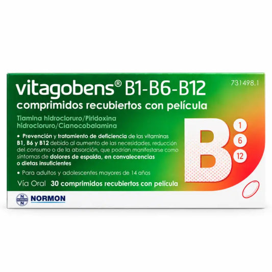 Vitagobens B1, B6, B12, 30 päällystettyä tablettia