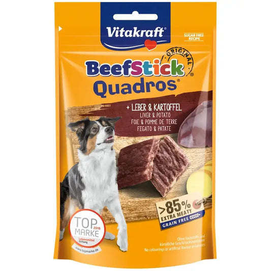 Vitakraft Beef Stick Quadros – maksa ja peruna, 7 x 70 grammaa