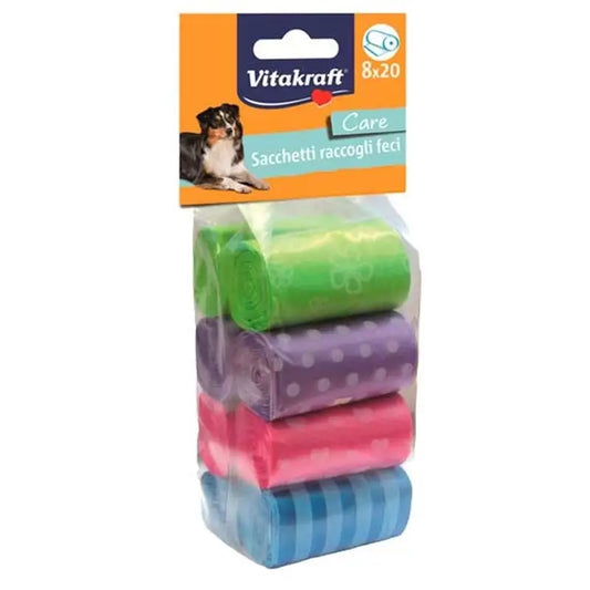 Vitakraft - värilliset ulostepussit – koiralle, 8 x 20 kpl