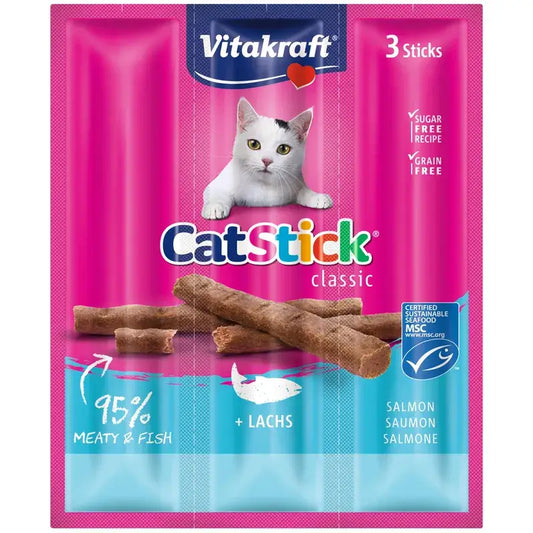 Vitakraft Cat Stick Mini Lohi ja taimen 20 x 3 kpl