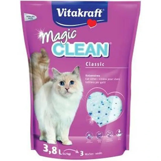 Vitakraft Magic Clean -silikageelihelmet 3, 8 l, 1,7 kg, 8 kpl