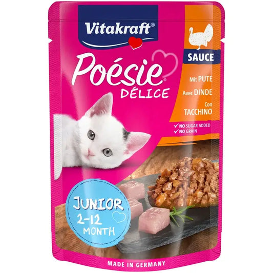 Vitakraft Poesie Delisauce Junior – Kalkkuna 23 x 85 g