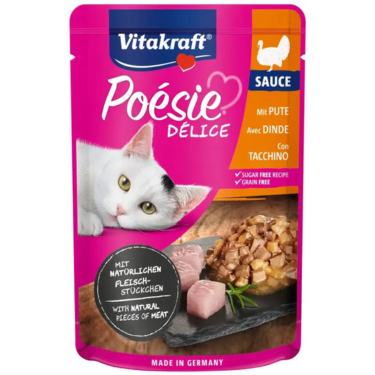 Vitakraft Poesie Delisauce -pussi – kalkkuna 23 x 85 g