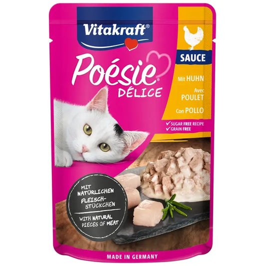 Vitakraft Poesie Delisauce -pussi – kana 23 x 85 g