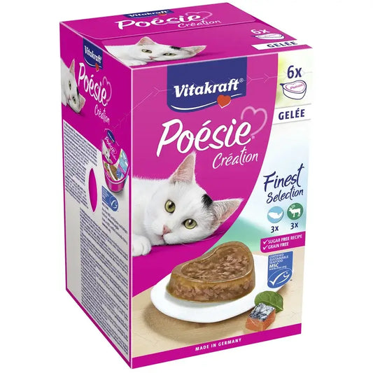 Vitakraft Poesie -monipakkaus: hyytelöä 6 x 85 grammaa
