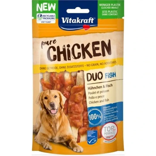 Vitakraft Snack Duo – kanaa ja kalaa, 8 x 80 grammaa