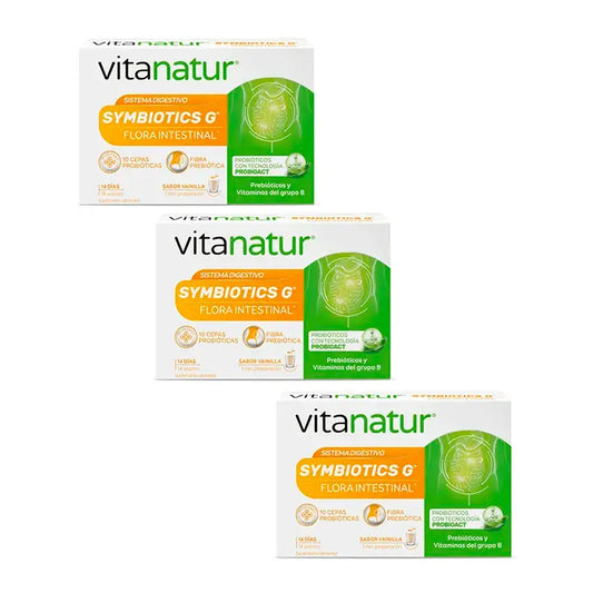 Vitanatur Simbiotics G Turbo-pakkaus, 3 x 14 annospussia