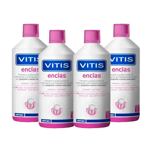 VITIS-suuvesi ikenille, 4 x 1 litran pakkaus