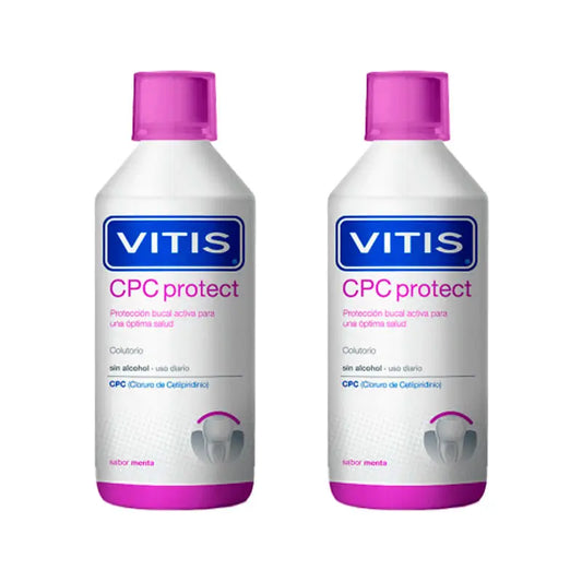 VITIS Duplo Cpc Protect Alcohol-Free Mouthwash 2x500 ml