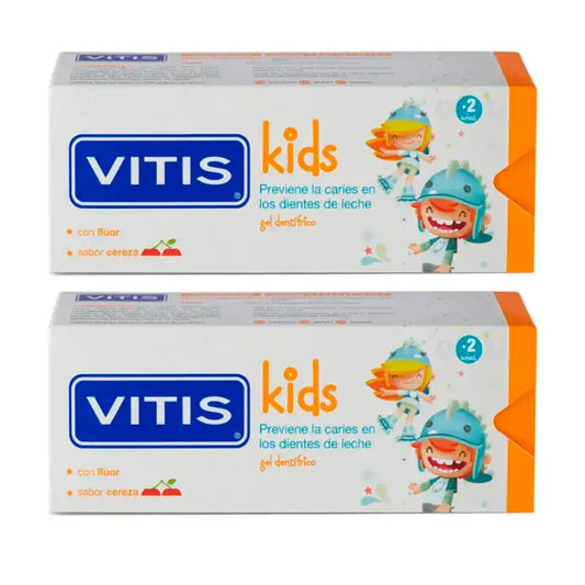 VITIS Kids -hammasgeeli, 2 x 50 ml:n pakkaus