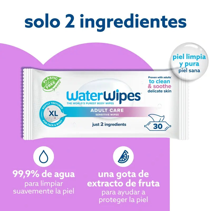 Waterwipes -pyyhkeet aikuisille, 30 kpl