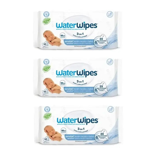 Waterwipes: biohajoavat vauvanpyyhkeet, 3 x 60, 180 kpl