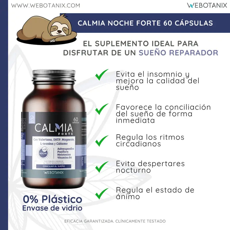 Webotanix Calmia Noche Forte, 60 kapselia