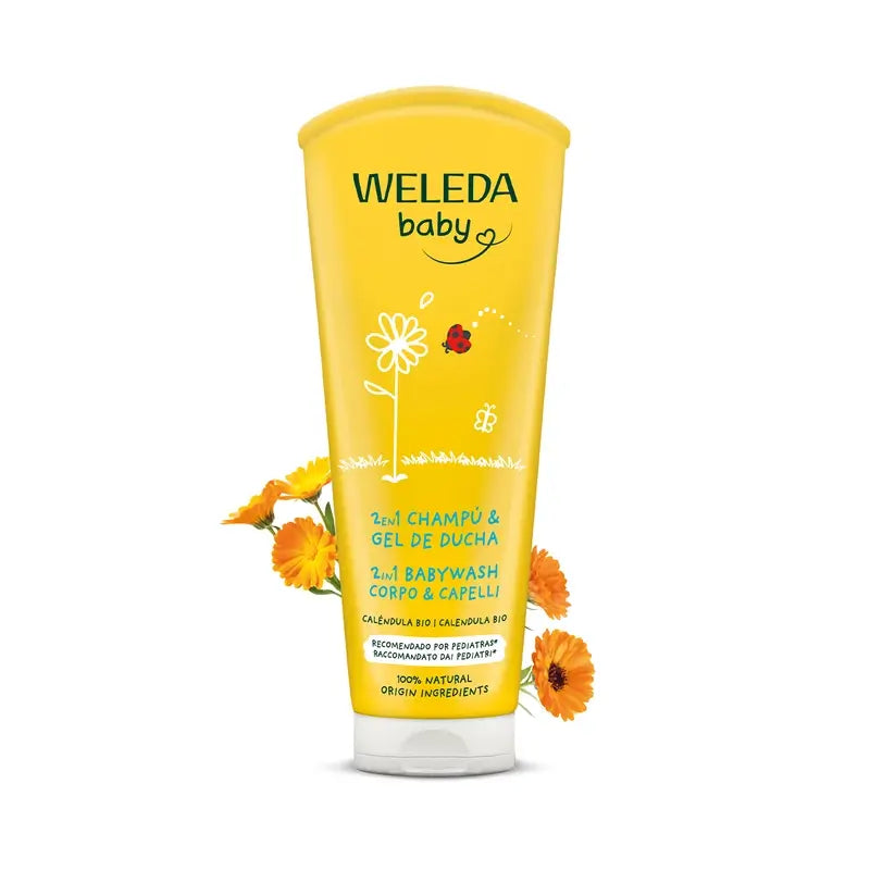 Weleda Baby -shampoo ja suihkugeeli, kehäkukka, 200 ml