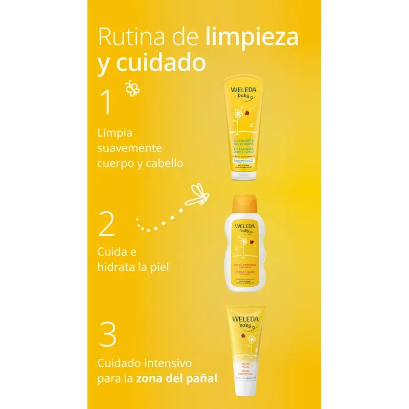 Weleda Baby -shampoo ja suihkugeeli, kehäkukka, 200 ml