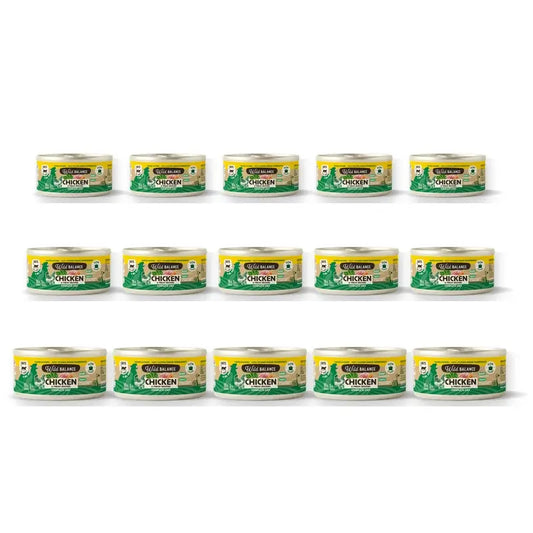 Wild Balance -kissanruoka: kanaa ja vihanneksia, 120 g, 15 kpl:n pakkaus