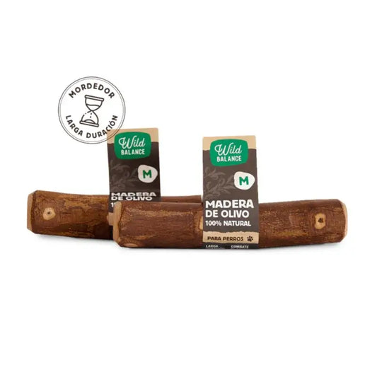 Wild Balance - oliivipuusta valmistettu M-kokoinen luonnollinen purulelu koirille