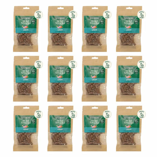 Wild Balance Wild Snack Light – Porkkana ja juurikas, 75 grammaa, 12 kpl:n pakkaus