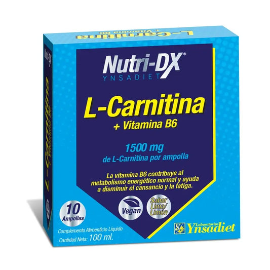 Ynsadiet L-karnitiini 1500 mg. 10 ampullia. Nutri-Dx 