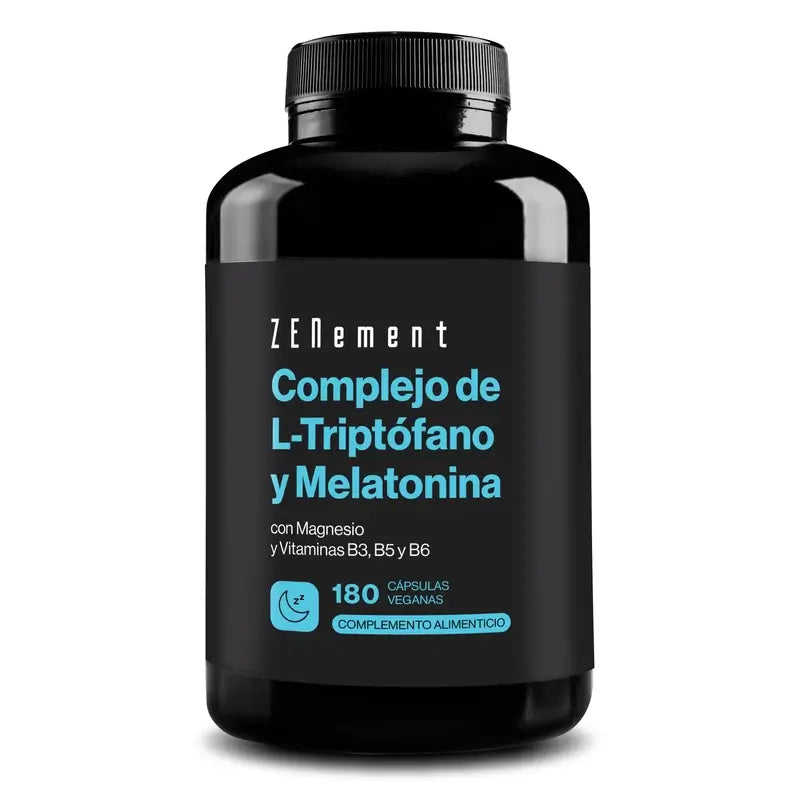 Zenement L-tryptofaani- ja melatoniinikompleksi, 180 vegaanista kapselia