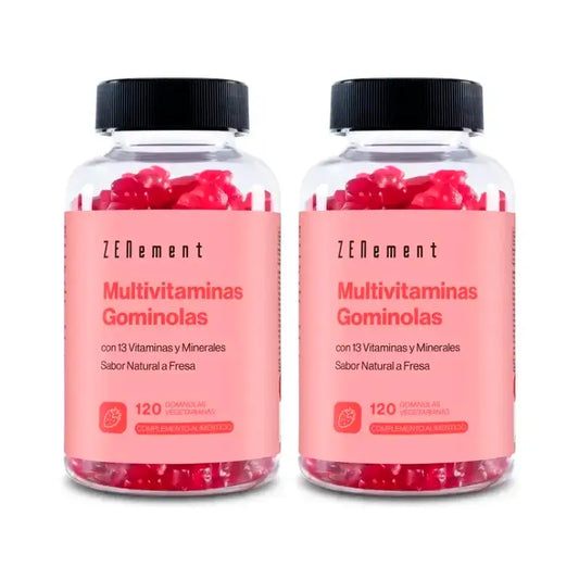 Zenement Multivitamiini-kumikarkit, 2 x 120 g:n pakkaus kasvissyöjille sopivia kumikarkkeja