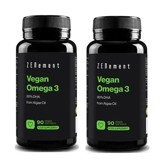 Zenement Omega-3 Vegano DHA, 2 x 90 vegaanista pehmeää kapselia sisältävä pakkaus