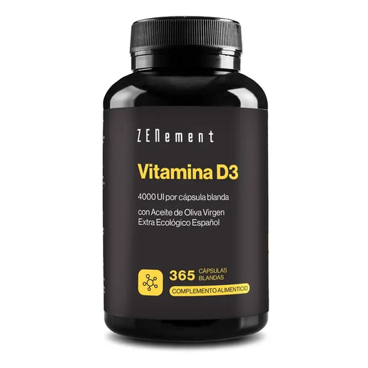 Zenement D3-vitamiini 4000 IU, 365 pehmeää kapselia