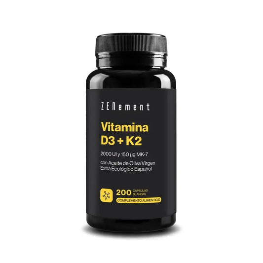 Zenement D3- ja K2-vitamiini, 2000 IU ja 150 µg MK-7, 200 pehmeää kapselia
