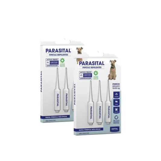 Zotal Parasital Pack 2 x 3 pipettia loisten torjuntaan keskikokoisille koirille (10–25 kg)