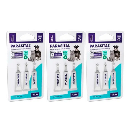 Zotal Parasital, 3 x 3 pipetin pakkaus, loislääke kissoille ja pienille koirille (enintään 10 kg)