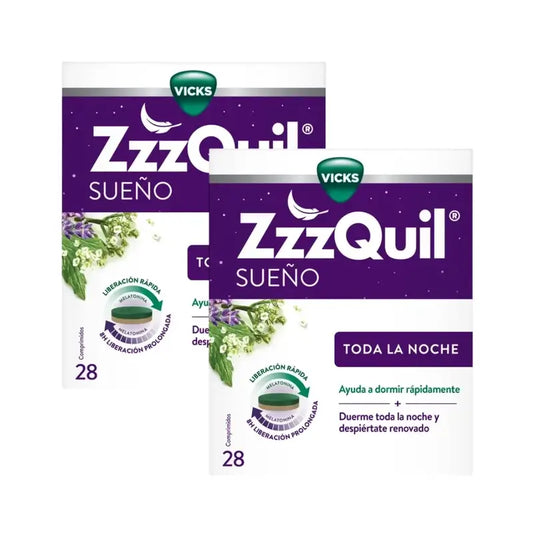 Zzzquil: melatoniini, valeriaana ja B6-vitamiini, 2 x 28 tablettia 