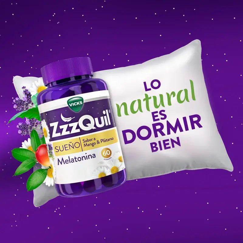 ZzzQuil: mango, banaani ja valeriaana, 60 karkkia